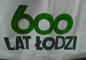 Baner z logo 600 lat Łodzi 1