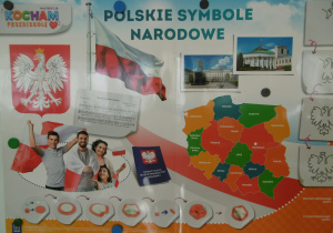 Plakat "Polskie symbole narodowe".