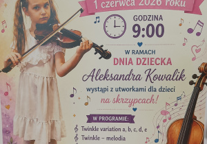 Plakat promujący zapowiedź koncertu.